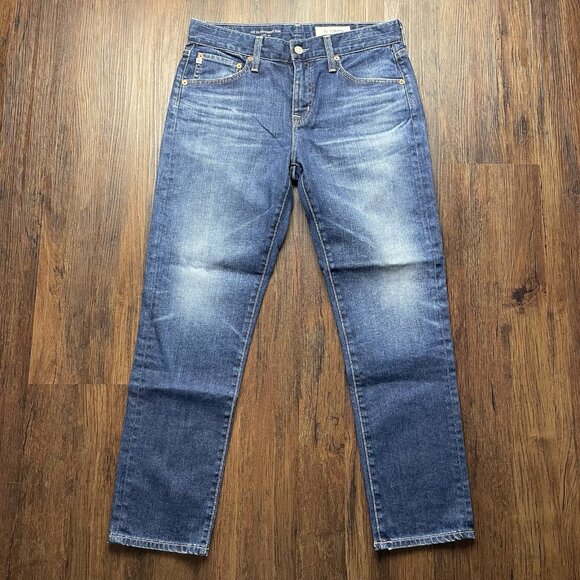 AG ADRIANO GOLDSCHMIED Medium Wash sz 27 Ex-Boyfriend Slouchy Slim Jeans - Picture 1 of 11